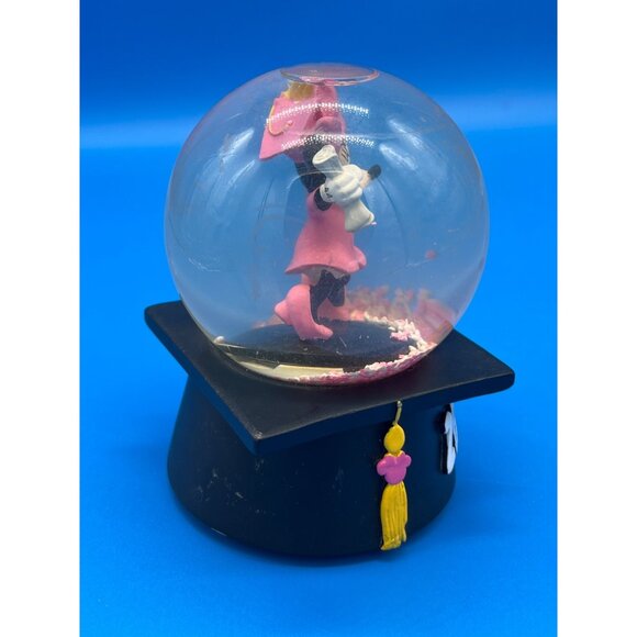 Disney 2020 Minnie Mouse Graduation Snow Globe With Wind-Up Musical Module - Picture 3 of 7